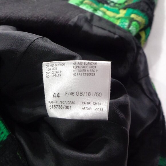 Basler Women's Green & Black Checkered Pattern Tweed Jacket Sz 44 (Appro.US XL) - Picture 6 of 7
